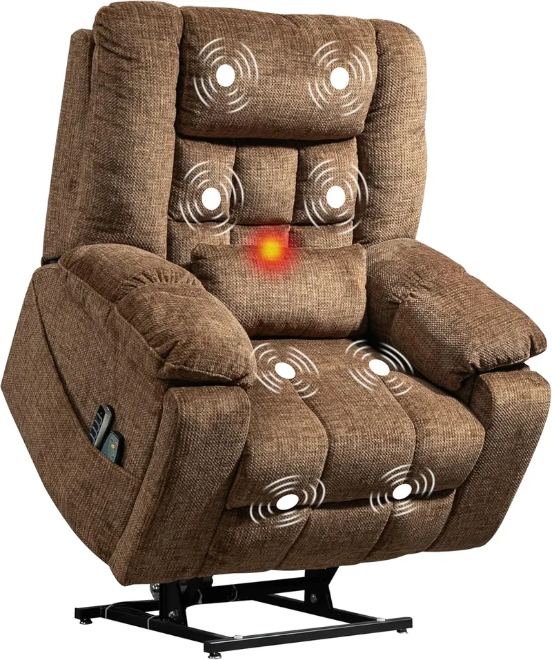 SINCRUMI 4-Motor Power Lift Chairs for Elderly with Heat & Massage
